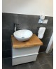 Mensola porta lavabo in ROVERE massello su misura