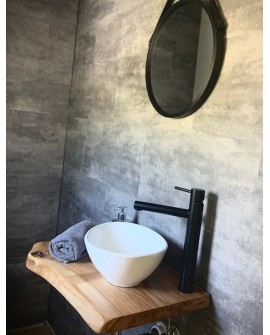 Mensola porta lavabo in ROVERE massello su misura